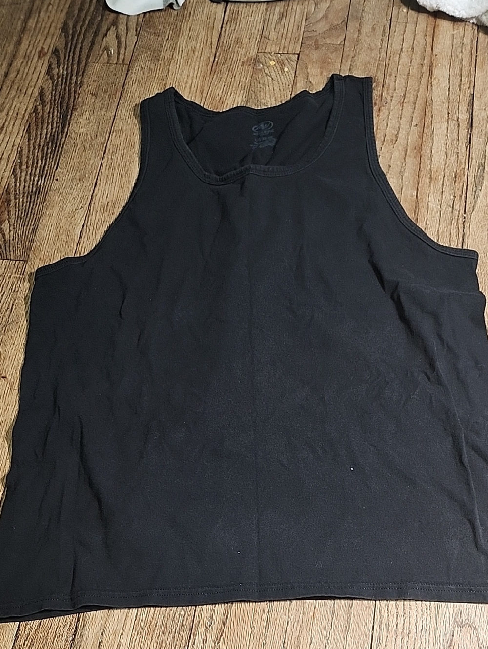Athletic Works Solid Black Men's Tank